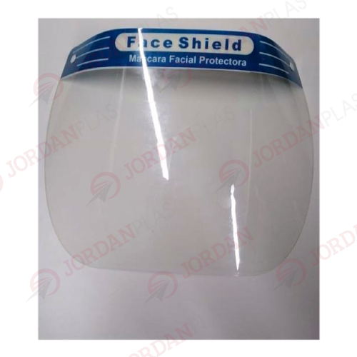 Proteccion-Salud Máscara Producto de alta calidad, realizada con una placa de protección de Tereftalato de polietileno (PET) con film protector, mediante método de inyección,. Vincha de ajuste de Polipropileno copolimerizado (PP) para birndarle mayor durabilidad y resistencia. Correa de sujeción de elástico reforzado sin perfora• para ajuste personalizado. Superficie de cobertura desde la frente hasta debajo de la barbilla.