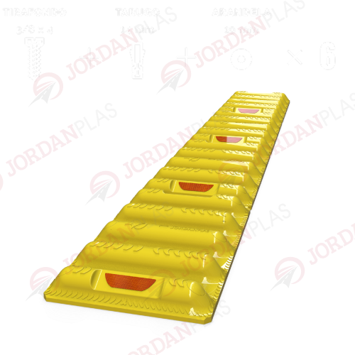 tachas redondas lt-41 La tacha redonda reflectiva LT-41 está fabricada con Polipropileno y Co Polímeros, con agregados de resinas plásticas, compuestas con aditivos antioxidantes y Filtros UV. Su estructura se ve reforzada por resinas termoplásticas que le otrorgan una resistencia mayor a las 13,5 Toneladas de compresión. Posee 1 o 2 cajas reflectivas de Policarbonato cuyo interior contiene láminas reflectivas 3M GRADO DIAMANTE que otorgan una muy alta intensidad de reflexión. De fácil y rápida colocación: con un tirafondo, una arandela y un tarugo en cada orificio de fijación mecánica.