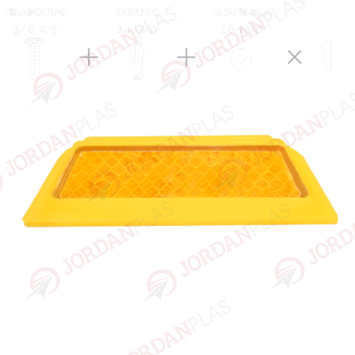 tachas cuadradas lt-52 La Tacha L-52 esta fabricada con Polipropileno y Co Polímeros, con agregados de resinas plásticas de alta resistencia, compuestos con aditivos antioxidantes y Filtros UV. Posee 2 Cajas Reflectivas de Policarbonato con láminas de Cinta 3M Grado Diamante en su Interior. Posee resistencia a los hidrocarburos y variaciones extremas de temperatura. De fácil y rápida colocación: con un tirafondo, una arandela y un tarugo en cada orificio de fijación mecánica.